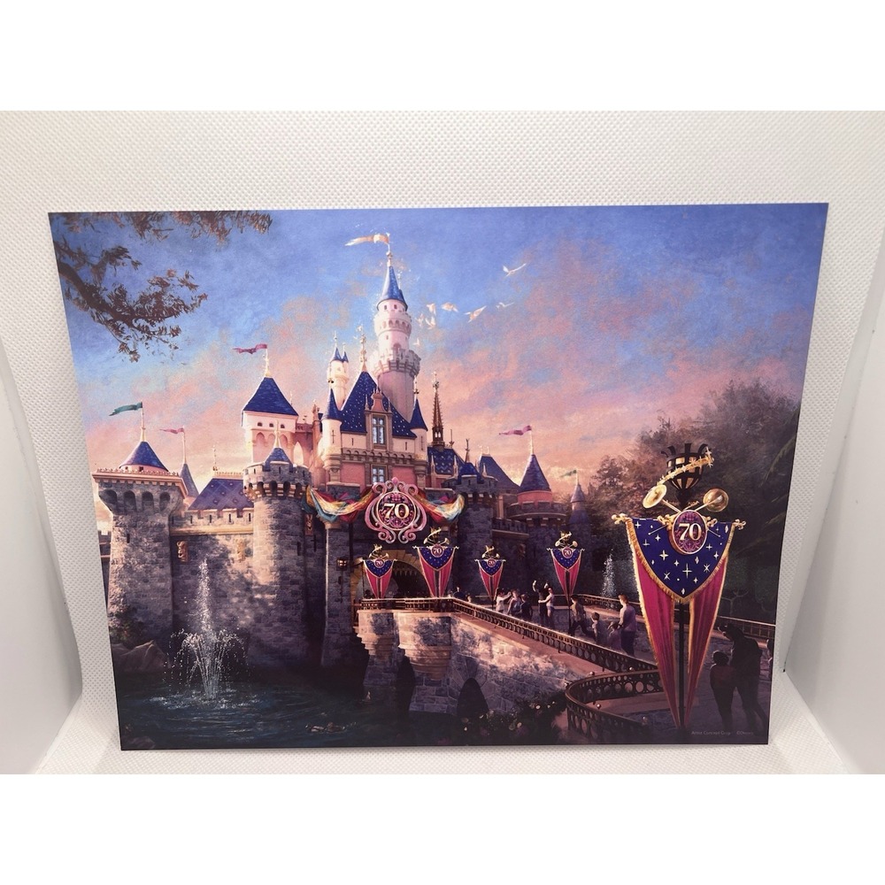 Disneyland Resort 70th Sleeping Beauty Castle Concept Art Print DVC 7-7/8" x 10